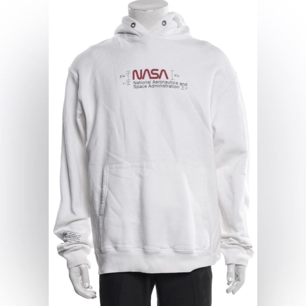 Men’s Heron Preston White NASA Hoody Size Small, EUC!!! Like New!